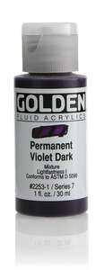 Golden - Golden Fluid Akrilik Boya 30 Ml Seri 7 Permanent Violet Dark