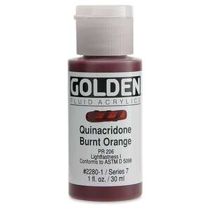 Golden Fluid Akrilik Boya 30 Ml Seri 7 Quinacridone Burnt Orange - 3