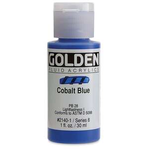 Golden Fluid Akrilik Boya 30 Ml Seri 8 Cobalt Blue - 3