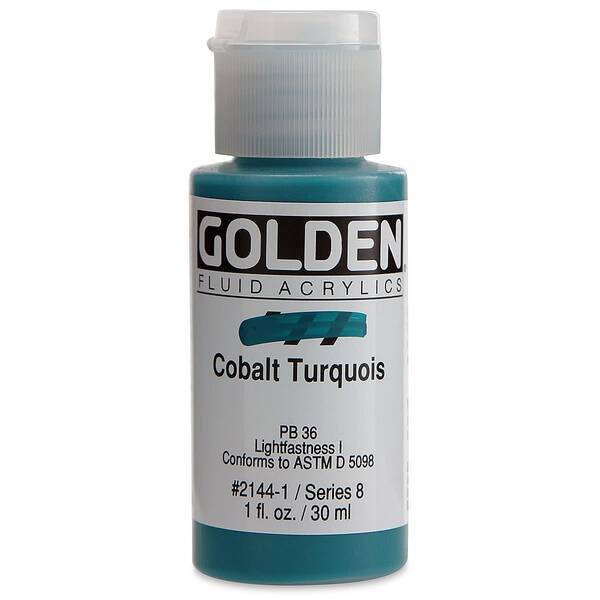 Golden Fluid Akrilik Boya 30 Ml Seri 8 Cobalt Turquois - 3