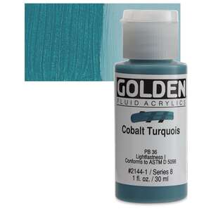 Golden - Golden Fluid Akrilik Boya 30 Ml Seri 8 Cobalt Turquois