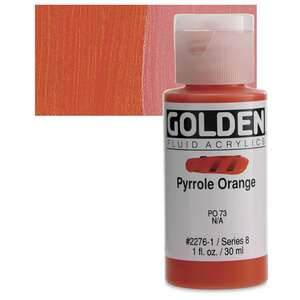 Golden Fluid Akrilik Boya 30 Ml Seri 8 Pyrrole Orange - Thumbnail