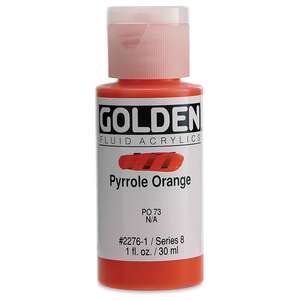 Golden Fluid Akrilik Boya 30 Ml Seri 8 Pyrrole Orange - Thumbnail