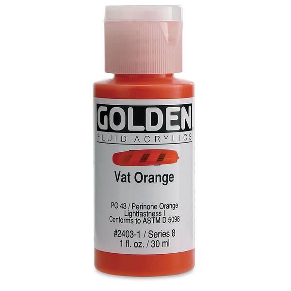 Golden Fluid Akrilik Boya 30 Ml Seri 8 Vat Orange - 3