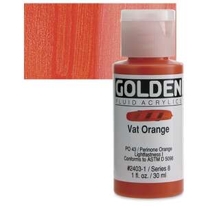 Golden - Golden Fluid Akrilik Boya 30 Ml Seri 8 Vat Orange
