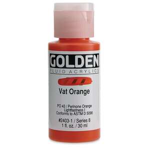 Golden Fluid Akrilik Boya 30 Ml Seri 8 Vat Orange - Thumbnail