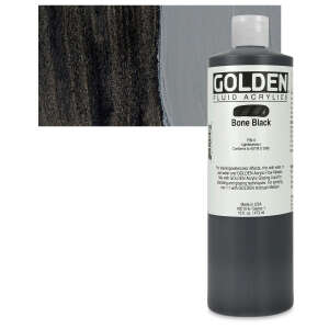 Golden Fluid Akrilik Boya 473 Ml Seri 1 Bone Black - Golden