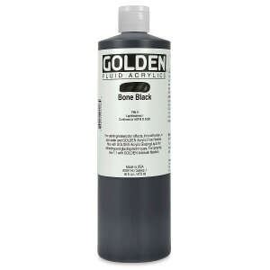 Golden Fluid Akrilik Boya 473 Ml Seri 1 Bone Black - 3