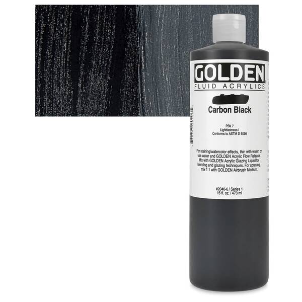 Golden Fluid Akrilik Boya 473 Ml Seri 1 Carbon Black