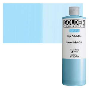 Golden Fluid Akrilik Boya 473 Ml Seri 1 Light Phthalo Blue - 1