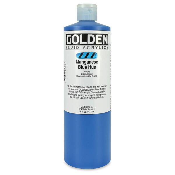 Golden Fluid Akrilik Boya 473 Ml Seri 1 Manganese Blue Hue - 3