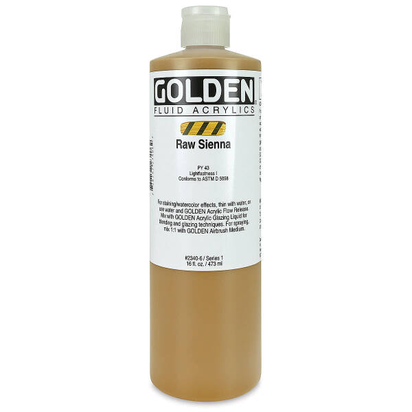 Golden Fluid Akrilik Boya 473 Ml Seri 1 Raw Sienna - 3