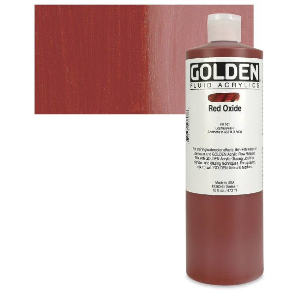 Golden Fluid Akrilik Boya 473 Ml Seri 1 Red Oxide - 1