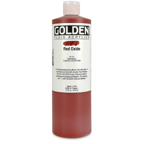 Golden Fluid Akrilik Boya 473 Ml Seri 1 Red Oxide - 3