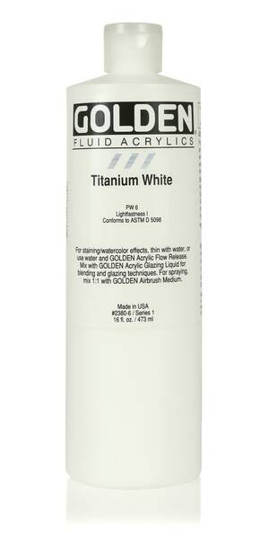 Golden Fluid Akrilik Boya 473 Ml Seri 1 Titanium White - 1