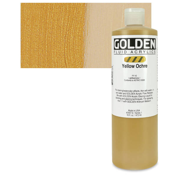 Golden Fluid Akrilik Boya 473 Ml Seri 1 Yellow Ochre - 1