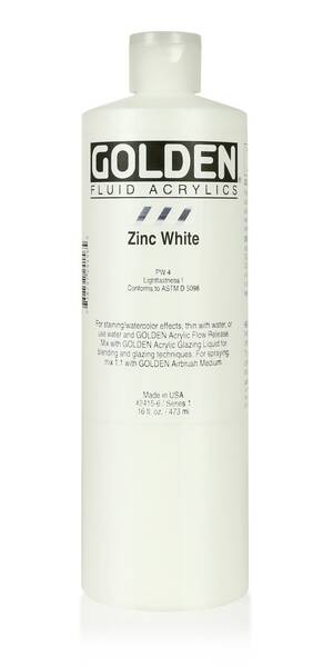 Golden Fluid Akrilik Boya 473 Ml Seri 1 Zinc White - 1