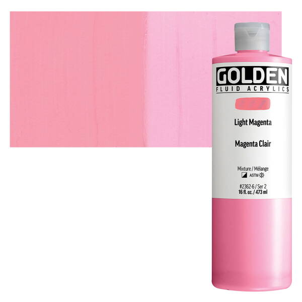 Golden Fluid Akrilik Boya 473 Ml Seri 2 Light Magenta - 1
