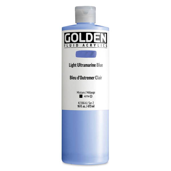 Golden Fluid Akrilik Boya 473 Ml Seri 2 Light Ultramarine Blue - 3