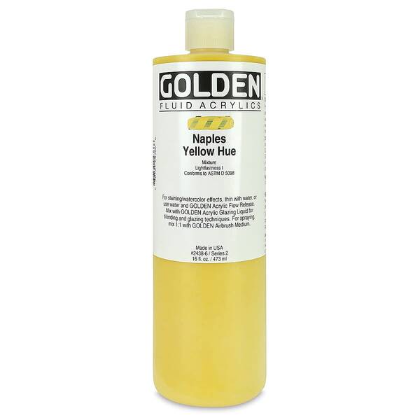 Golden Fluid Akrilik Boya 473 Ml Seri 2 Naples Yellow Hue - 3