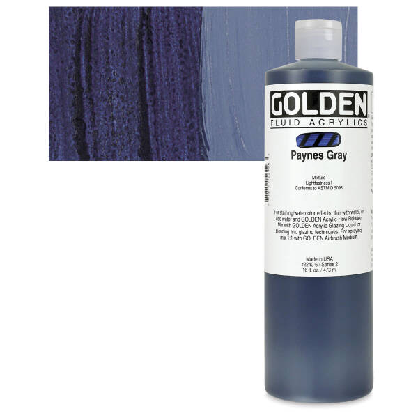 Golden Fluid Akrilik Boya 473 Ml Seri 2 Payne's Gray - 1