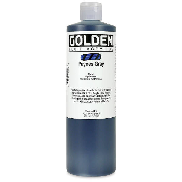 Golden Fluid Akrilik Boya 473 Ml Seri 2 Payne's Gray - 3