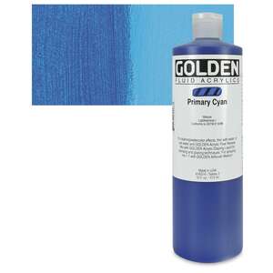 Golden Fluid Akrilik Boya 473 Ml Seri 2 Primary Cyan - 1