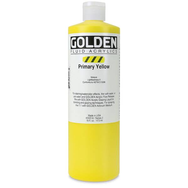 Golden Fluid Akrilik Boya 473 Ml Seri 2 Primary Yellow