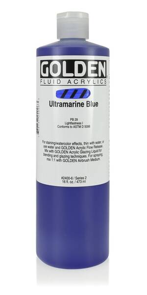 Golden Fluid Akrilik Boya 473 Ml Seri 2 Ultramarine Blue - 1