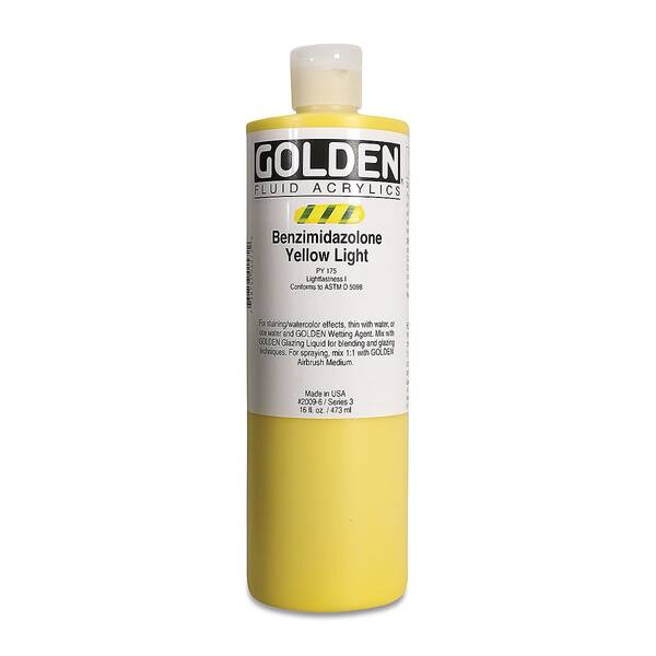 Golden Fluid Akrilik Boya 473 Ml Seri 3 Benzimidazolone Yellow Light - 3