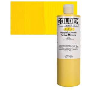 Golden - Golden Fluid Akrilik Boya 473 Ml Seri 3 Benzimidazolone Yellow Medium