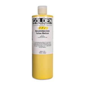 Golden Fluid Akrilik Boya 473 Ml Seri 3 Benzimidazolone Yellow Medium - Thumbnail