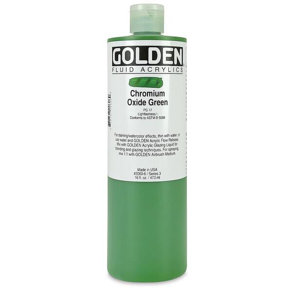 Golden Fluid Akrilik Boya 473 Ml Seri 3 Chromium Oxide Green - 6