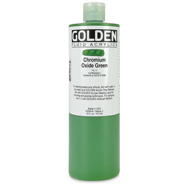 Golden Fluid Akrilik Boya 473 Ml Seri 3 Chromium Oxide Green