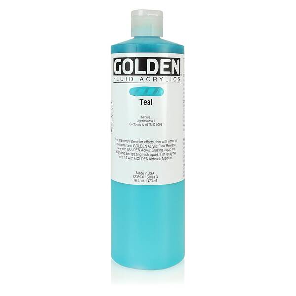 Golden Fluid Akrilik Boya 473 Ml Seri 3 Teal - 1