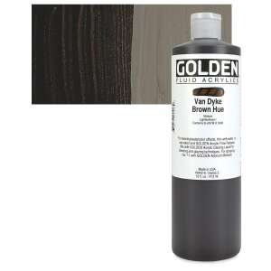 Golden Fluid Akrilik Boya 473 Ml Seri 3 Van Dyke Brown Hue - Golden
