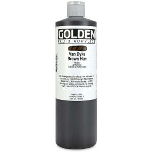 Golden Fluid Akrilik Boya 473 Ml Seri 3 Van Dyke Brown Hue - 3