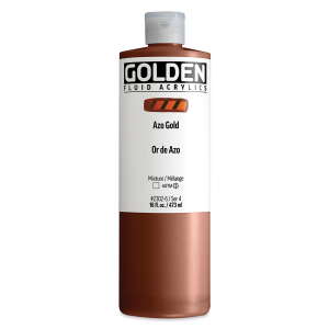 Golden Fluid Akrilik Boya 473 Ml Seri 4 Azo Gold - 3