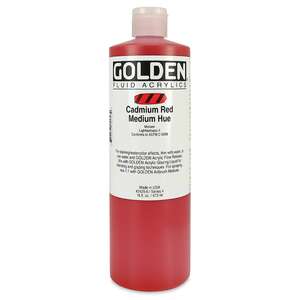 Golden Fluid Akrilik Boya 473 Ml Seri 4 Cadmium Red Medium Hue - 3