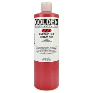 Golden Fluid Akrilik Boya 473 Ml Seri 4 Cadmium Red Medium Hue - Thumbnail