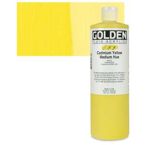 Golden Fluid Akrilik Boya 473 Ml Seri 4 Cadmium Yellow Medium Hue - 1