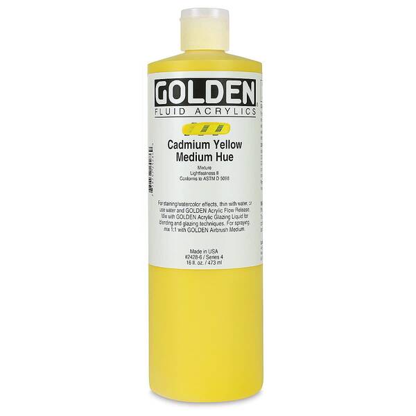Golden Fluid Akrilik Boya 473 Ml Seri 4 Cadmium Yellow Medium Hue