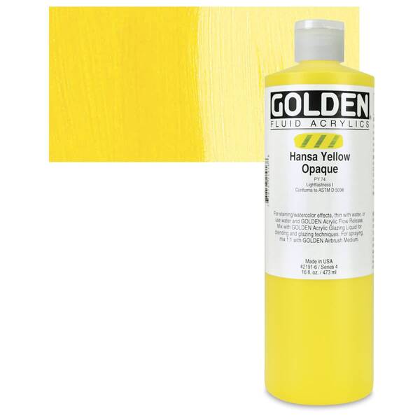 Golden Fluid Akrilik Boya 473 Ml Seri 4 Hansa Yellow Opaque - 1