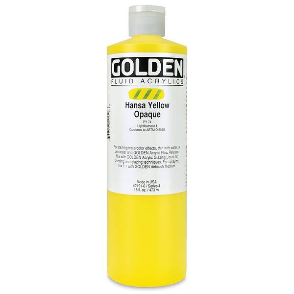 Golden Fluid Akrilik Boya 473 Ml Seri 4 Hansa Yellow Opaque - 3