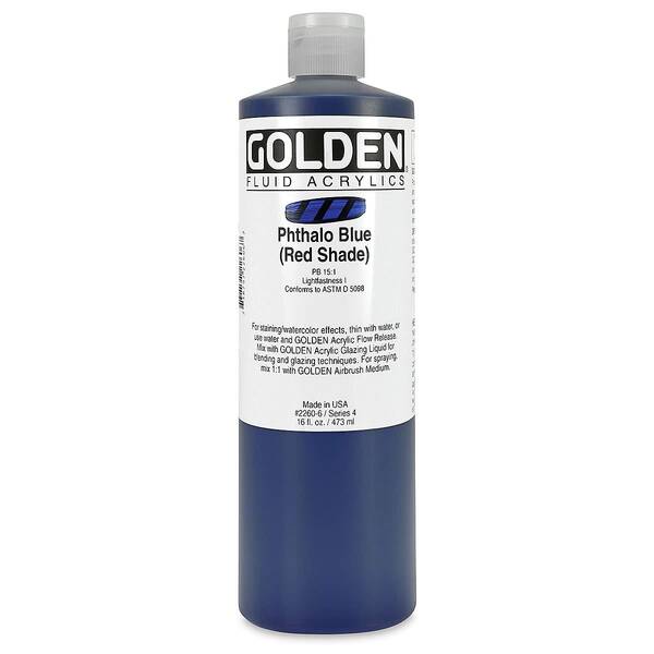 Golden Fluid Akrilik Boya 473 Ml Seri 4 Phthalo Blue Red Shade