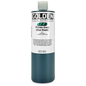 Golden Fluid Akrilik Boya 473 Ml Seri 4 Phthalo Green Blue Shade - 4