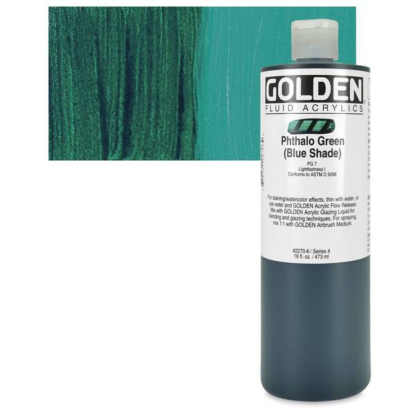 Golden Fluid Akrilik Boya 473 Ml Seri 4 Phthalo Green Blue Shade
