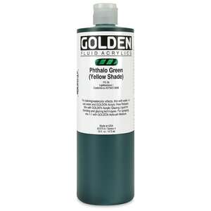 Golden Fluid Akrilik Boya 473 Ml Seri 4 Phthalo Green Yellow Shade - 3