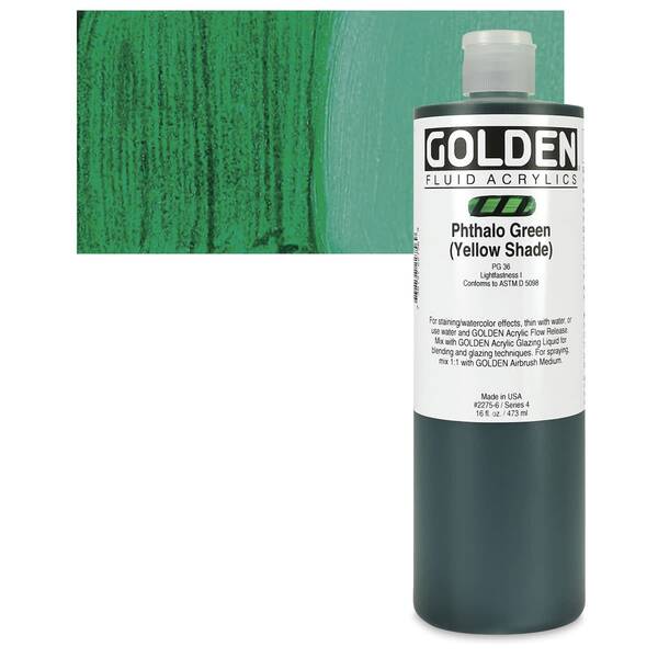 Golden Fluid Akrilik Boya 473 Ml Seri 4 Phthalo Green Yellow Shade