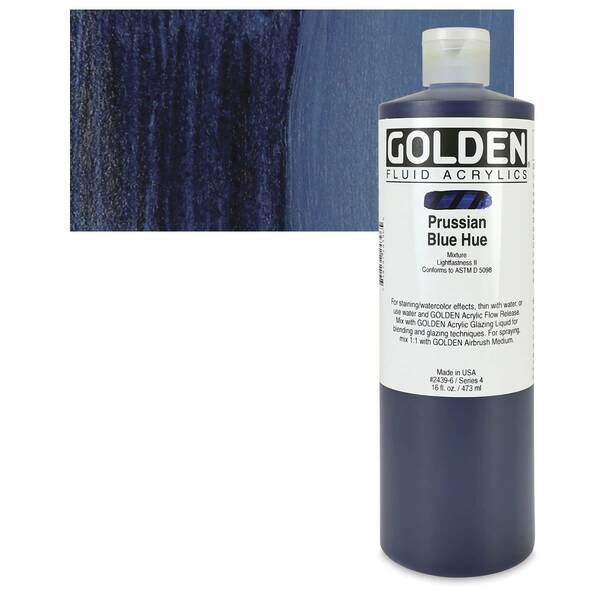 Golden Fluid Akrilik Boya 473 Ml Seri 4 Prussian Blue Hue - 1